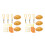 6 Pcs Mini Divination Turtle Shell For Health Wealth Golden 8