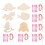 6 Conjuntos De Chime De Com Pingente Doodle 1