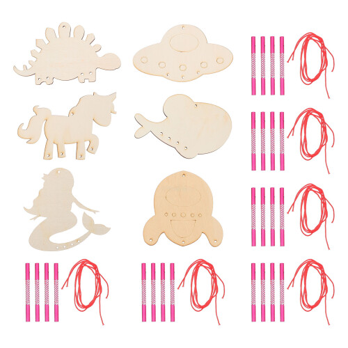 6 Conjuntos De Chime De Com Pingente Doodle
