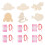 6 Conjuntos De Chime De Com Pingente Doodle 6