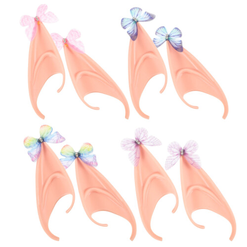 4 Paar Elf Cosplay Schmetterlingsfee Dekorative