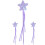 3 Bacchette A Stelle Con Nastro Da Decorazione 3