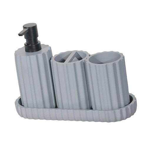 Completely Bathroom Organizers Set with Toothbrush-Sky Blue