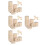 80 Pezzi Per Fai Da Te Ruote Legno Color Khaki 3