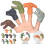 10Pcs Barns Fingersdockor Simulerad Dinosaurie Gummithumb Leksaker 6