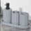 4Piece Bathroom Set Featuring Durability Resin Soap and-Black 3
