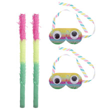 2 Sets Kids Cosplay Prop Colorful Blinder And Stick Toy For Party