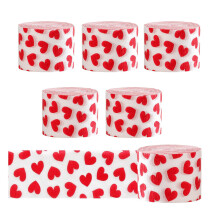 Pack Of 6 Rolls Valentines Heart Crepe Paper Streamers Hanging