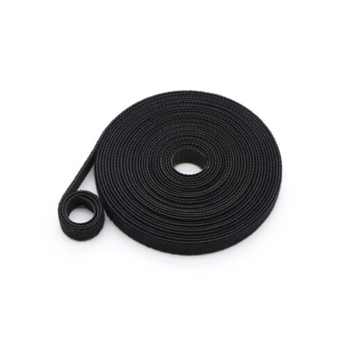 Reusable Hook Rings Fastener Tape Multipurpose Plant-Black 2M