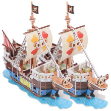 2 Zestawy Puzzle Pirackiego Statku Papierowe Żaglowców