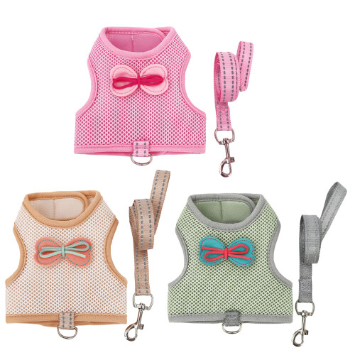 Adjust Small Animal Harness Leash Rabbit Training Vest-khaki L 1