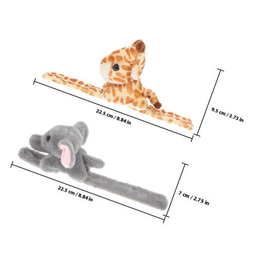 2Stk Plüsch Tier Schlaggeräte Mit Cartoonmuster Armband 1