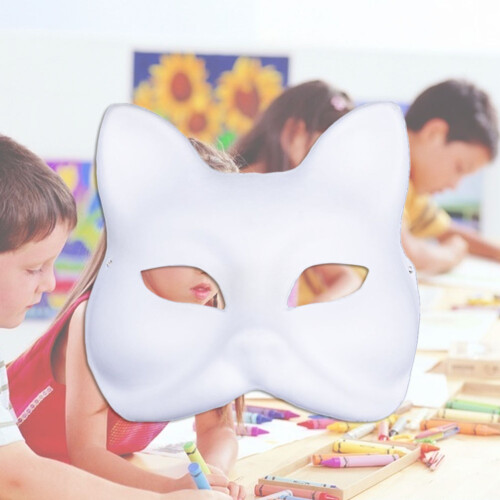 Mask Sminkmask Ansiktet Pappersbas För Måla Själv 2