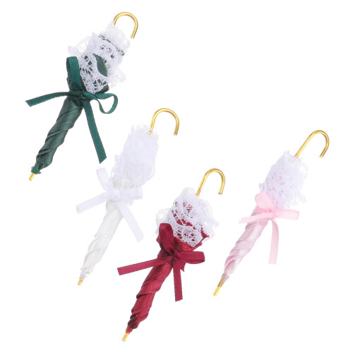 4Pcs Mini Paraplymodeller, Scendekoration, Diy-dekorationer