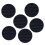 6 Pack Silicone Cup Mats Drink Mats Round Shape Silicone-Black 1