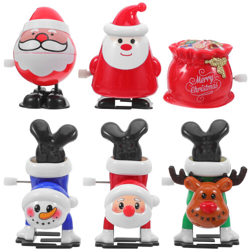 1 Set Julstrumpsfyllnad: Vinduppleksaker Tomte, Snögubbe, Ren, Älg