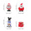 1 Set Julstrumpsfyllnad: Vinduppleksaker Tomte, Snögubbe, Ren, Älg 2