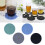 6 Pack Silicone Cup Mats Drink Mats Round Shape Silicone-Black 3
