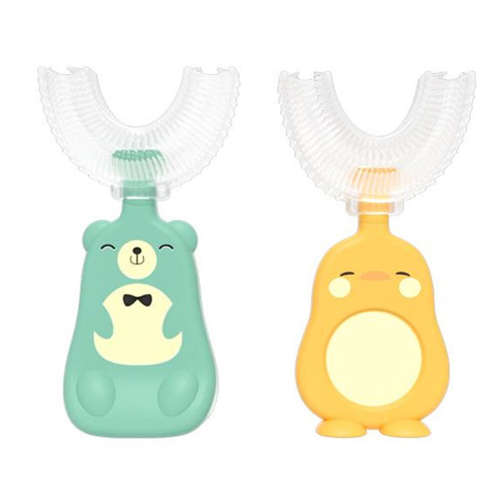 Baby Toothbrush Set, Manual Toothbrush with Small And Cute Cartoon Design, Effectively Cleaning The Teeth, Quality Brush Head (2PCS)
