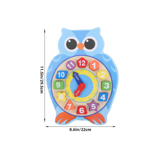 Brinquedo Educativo De Relógio Com Animais E 1-12 2