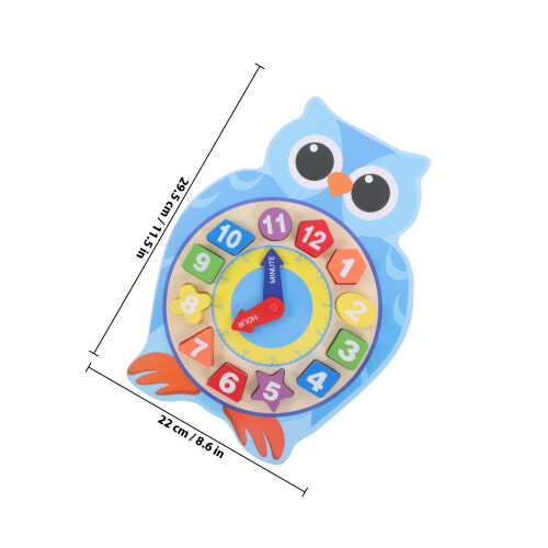 Brinquedo Educativo De Relógio Com Animais E 1-12 1