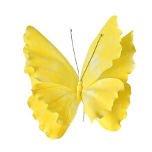 Large Artificial Butterfly Wall Decoration For Elegant-Yellow