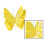 Large Artificial Butterfly Wall Decoration For Elegant-Yellow 4