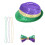 1 Set Mardi Gras Slips Halsband Hatt Kappsats 1