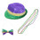 1 Set Mardi Gras Slips Halsband Hatt Kappsats 3