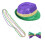 1 Set Mardi Gras Slips Halsband Hatt Kappsats 6