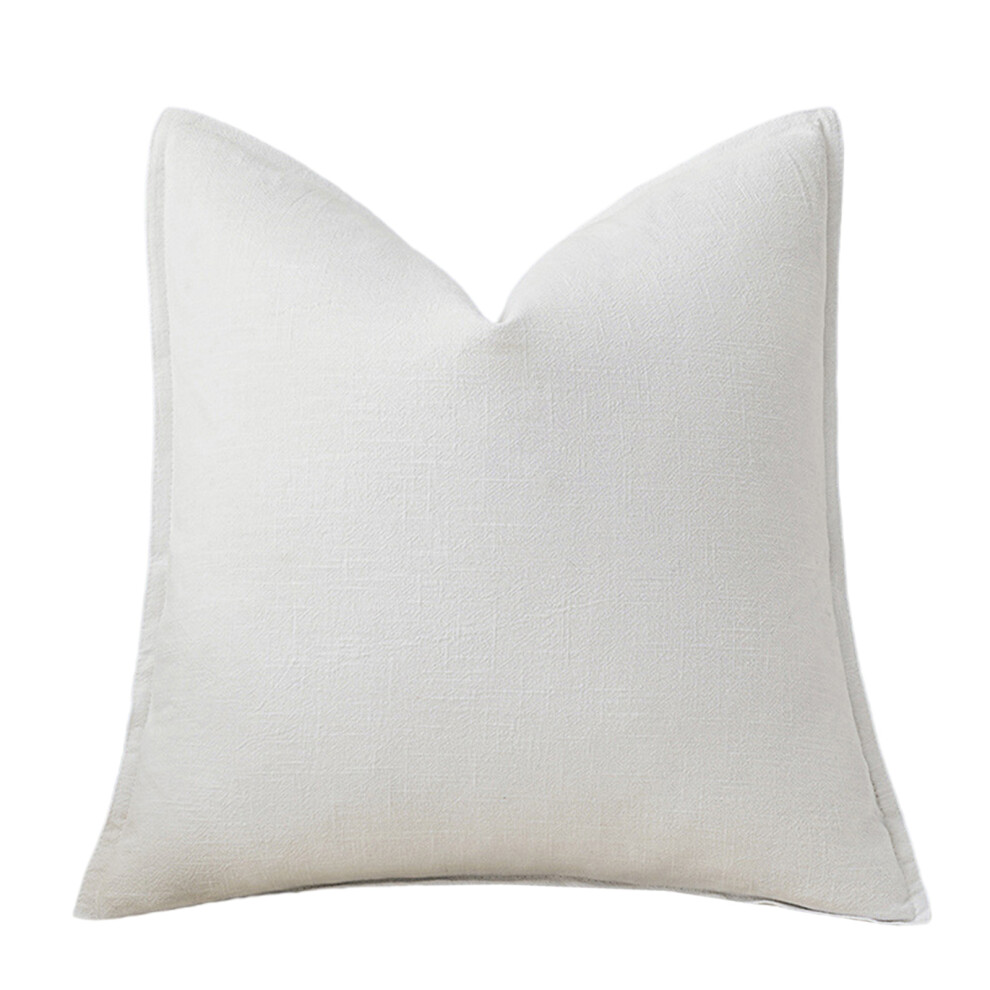Soft Hypoallergenics Linen Pillowcase Durable Weaving For- White