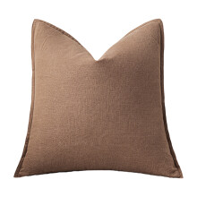 Natural Tone Linen Pillow Slipcover Pillow Protectors-Rust red