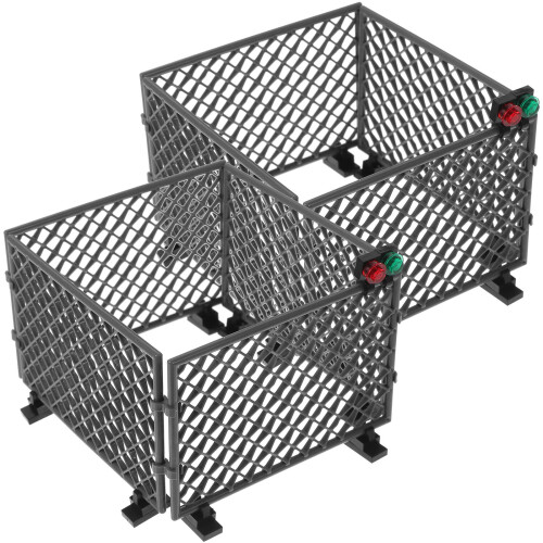 2 Sets War Game Scene Accessory Sand Table Military Fence Molds 1