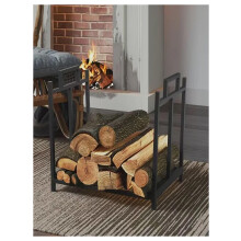 Firewood Rack Freestanding Iron Log Storage Stand For Fireplace Patio Deck Outdoor Fire Pit Easy Assembly