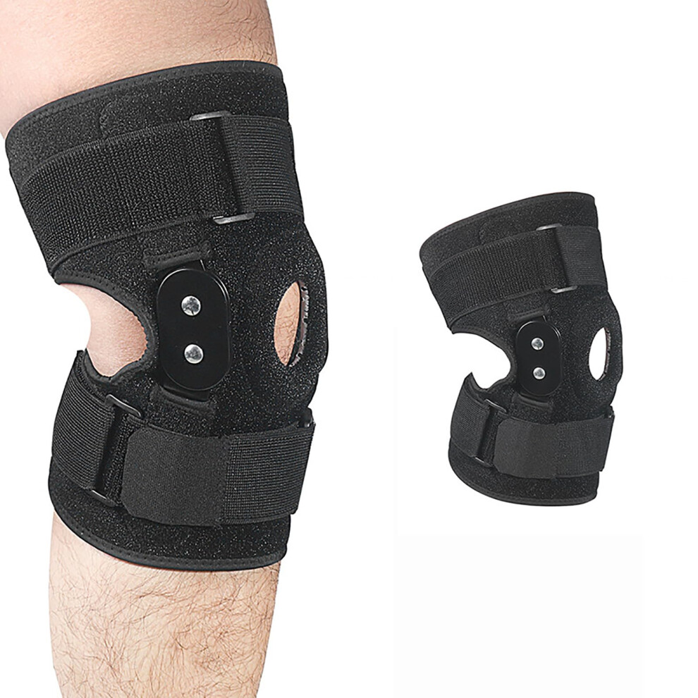 Hinged Knee Brace Adjustable Unisex Knee Support XL Size For ACL MCL Meniscus Tear Arthritis Tendonitis Ligament