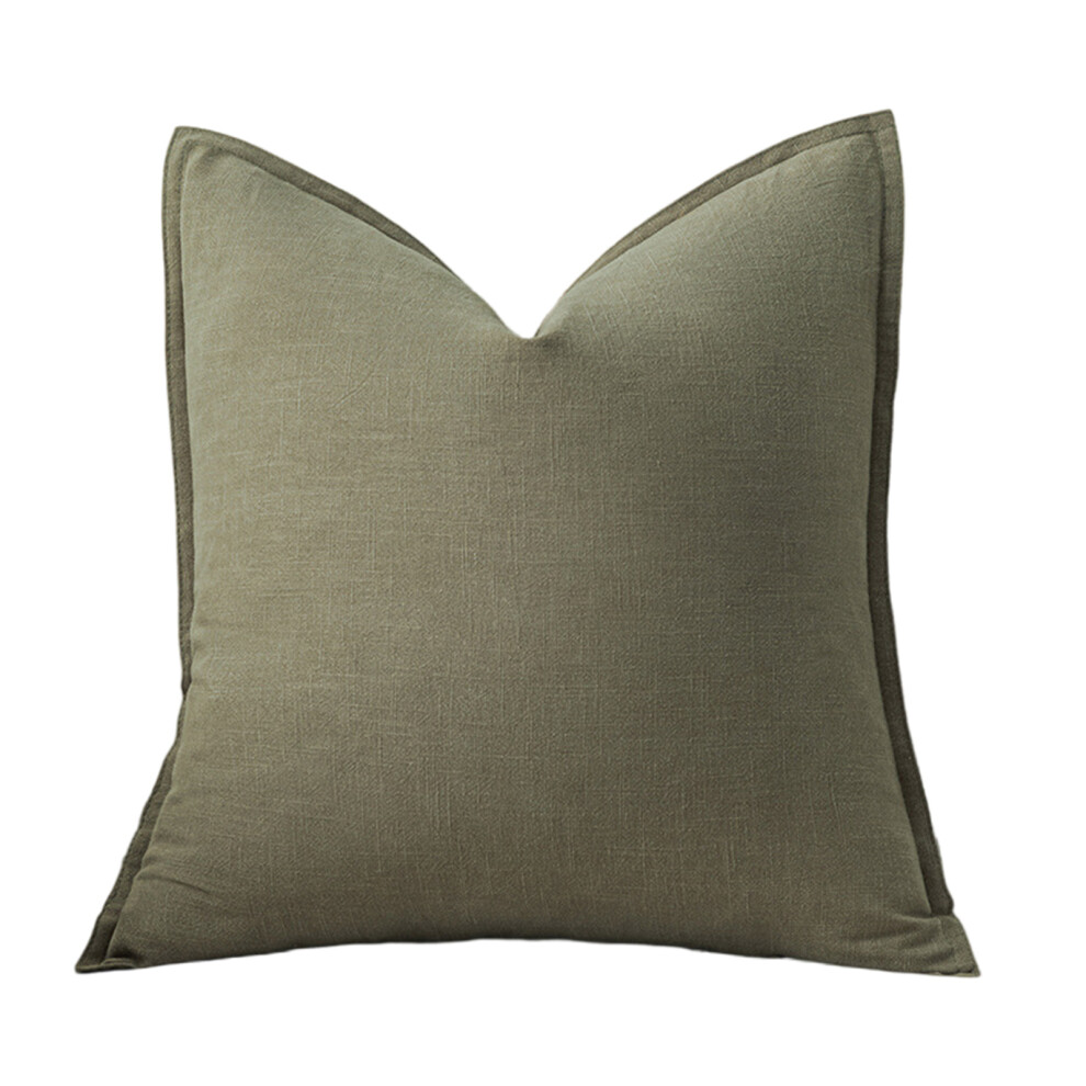 Soft Hypoallergenics Linen Pillowcase Durable- Gray/Green