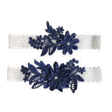 1 Paar Hochzeitsgürtel Mit Brautblume Marineblau