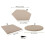 Multiple shape Resin Garden Stepping Stones for-Beigee hexagon 4