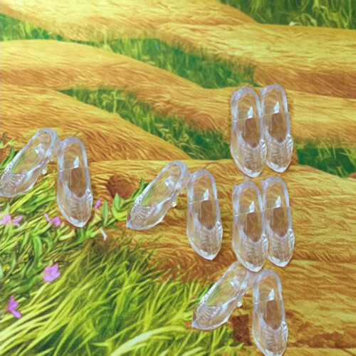 6Stück Transparente Mini Slipper Absatzschuhe Partydekoration 2