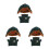 3 Set Con Cappello - Vestiti Invernali Verdi 4