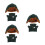 3 Set Con Cappello - Vestiti Invernali Verdi 10