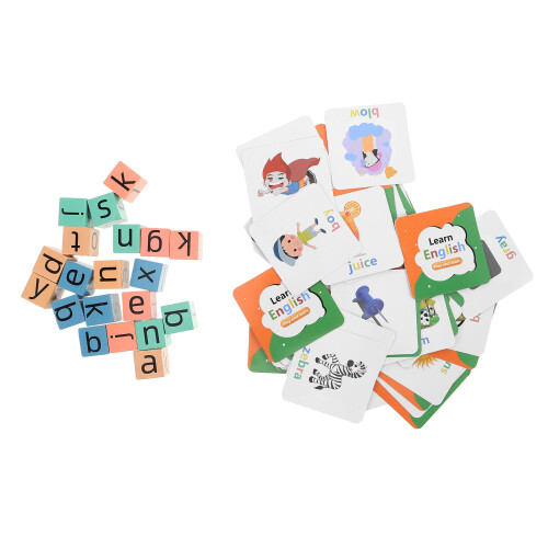 5 Sets -Flash-Karten Mit Alphabet-Würfeln Für Kinder 2