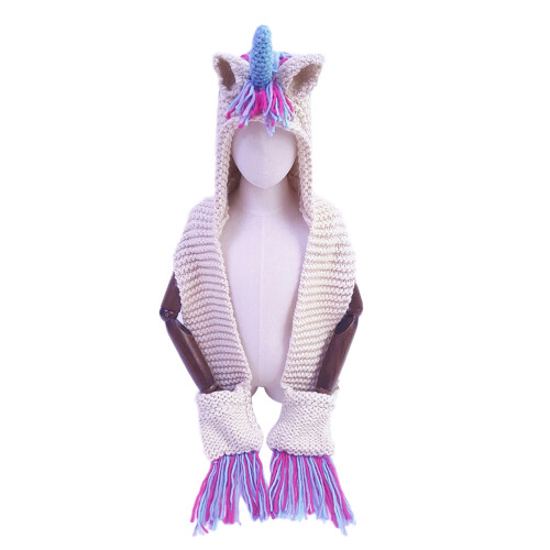 Handgemaakte unicorndeken met sjaal