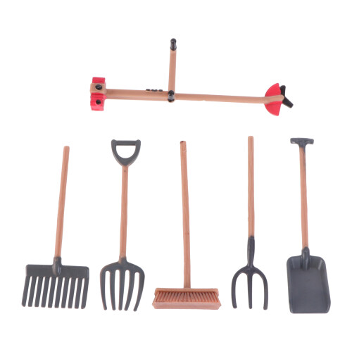 6Pcs Emulation Farm Tools Model Mini Accessory Sand Table Decor 2
