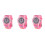 3 Pezzi 3D Impermeabile Unisex Rosa 4