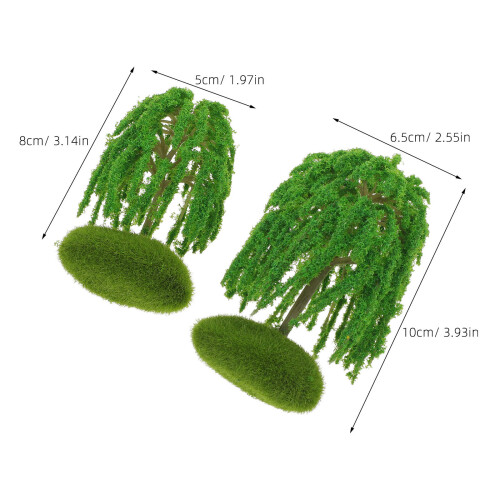 6Pcs Mini Willow Trees For Sand Table And Architecture Models 2