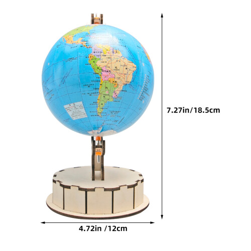 Desktop Diy Globo In Legno Da Assemblare 2