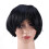 Peruca Natural De Monge Para Cosplay Preto 1