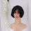 Peruca Natural De Monge Para Cosplay Preto 8