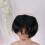 Peruca Natural De Monge Para Cosplay Preto 3